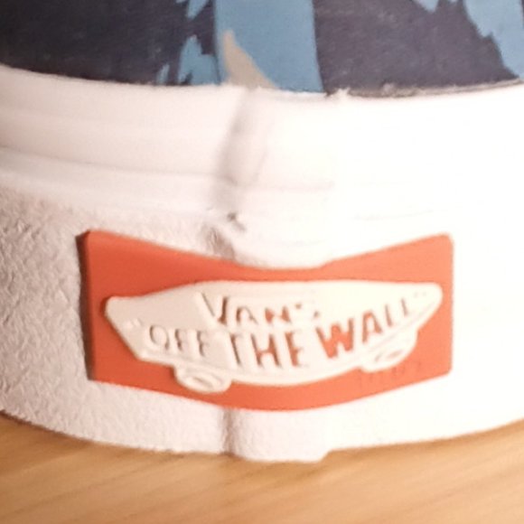 VANS MENS SZ 10.5 SNEAKER Custom Palms Blue Print NWOT - Picture 6 of 7